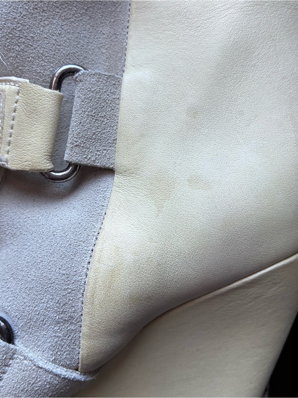 Isabel Marant Cream Wedge Ankle Boots with Pony Hair Straps - Picture 7 of 10